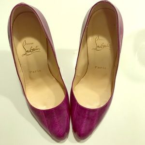 Christian Louboutin Purple Exotic Skin Heels